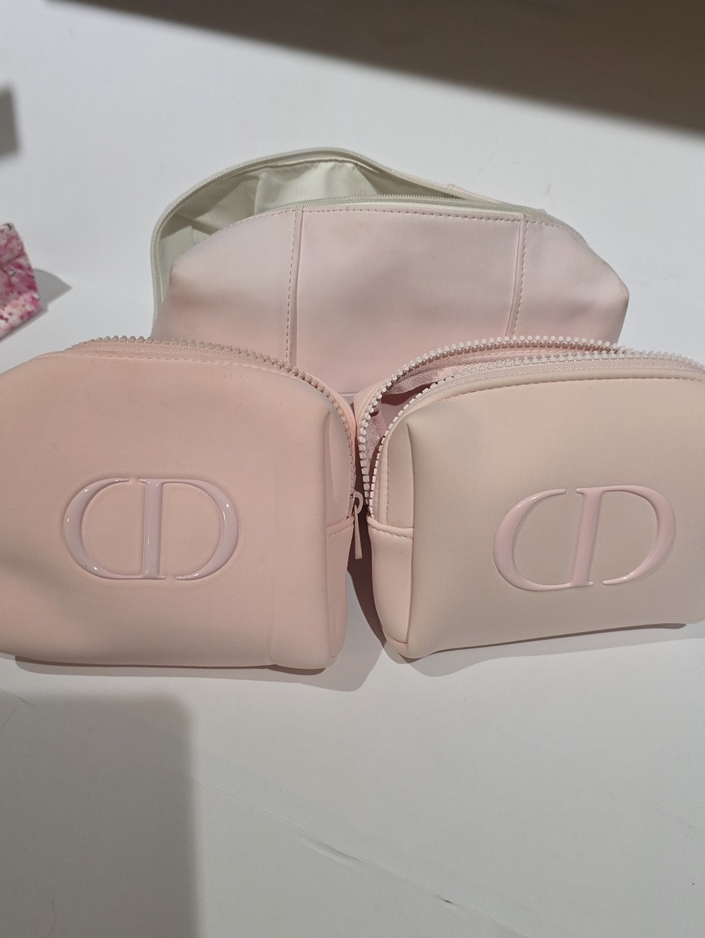 Dior Miss Dior Cosmetic Bag Lot Travel Makeup Pouch Toiletry Organizer Set of 5 - Picture 9 of 16